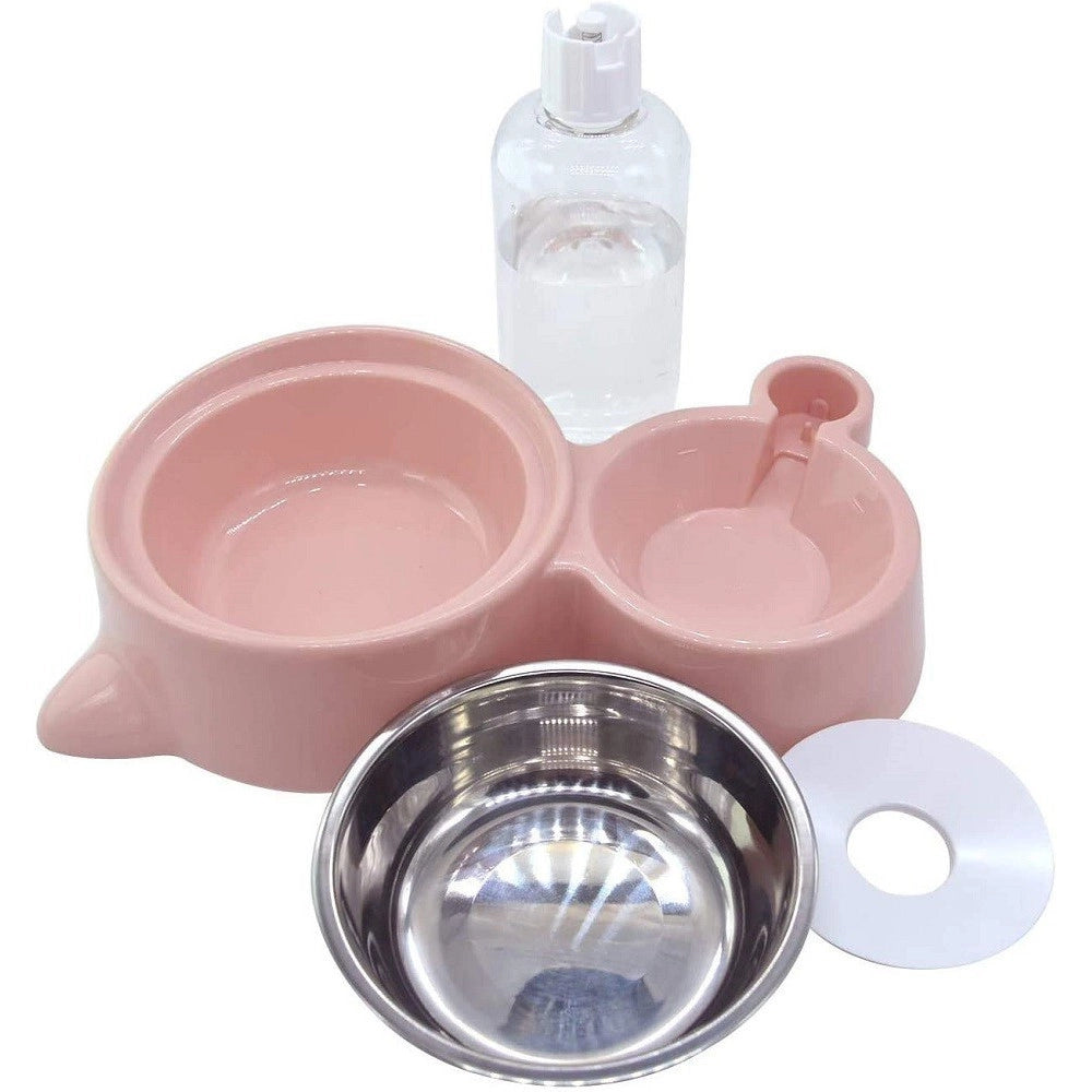 Trade Shop - Ciotola Doppia Gatti Cani 2in1 Distributore Acqua Alimenti Automatiche Borracce -