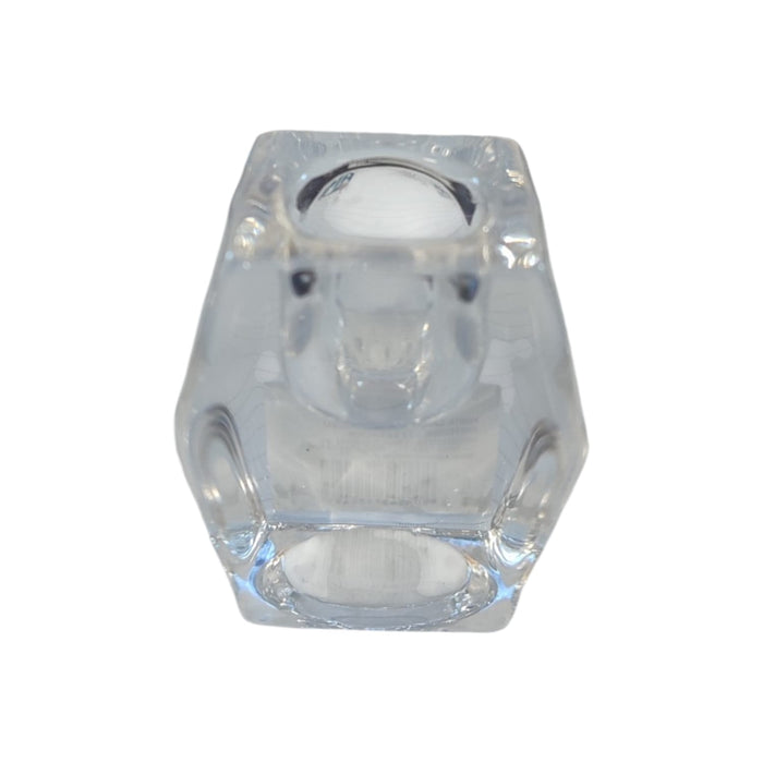 PORTA CANDELA ESAGONO VETRO