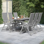 Set da Pranzo per Giardino 7 pz Legno Massello di Acacia cod mxl 43148