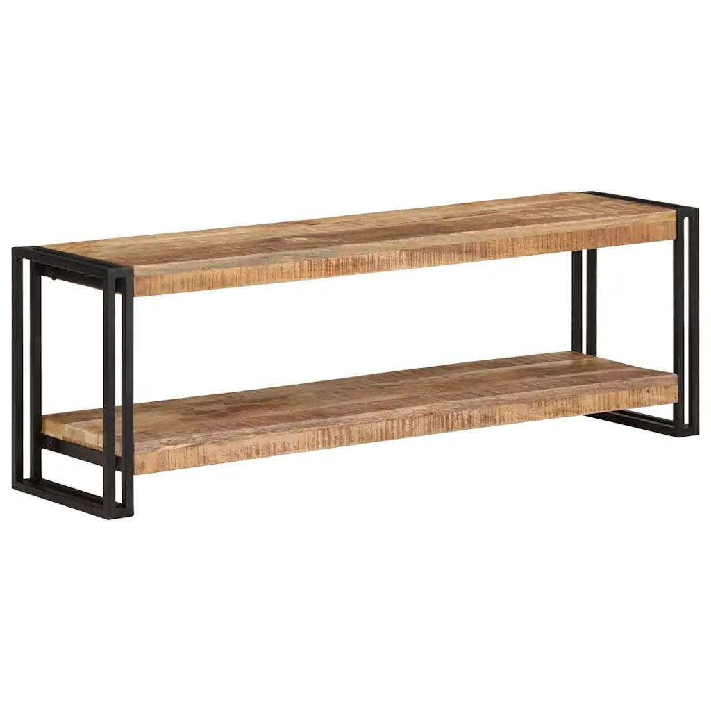 Mobile Porta TV-Credenza TV 120x30x40 cm in Legno di Mango Grezzo