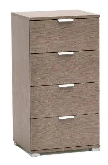 Cassettiera 4 cassetti rovere grigio già montato L45 H85 P38