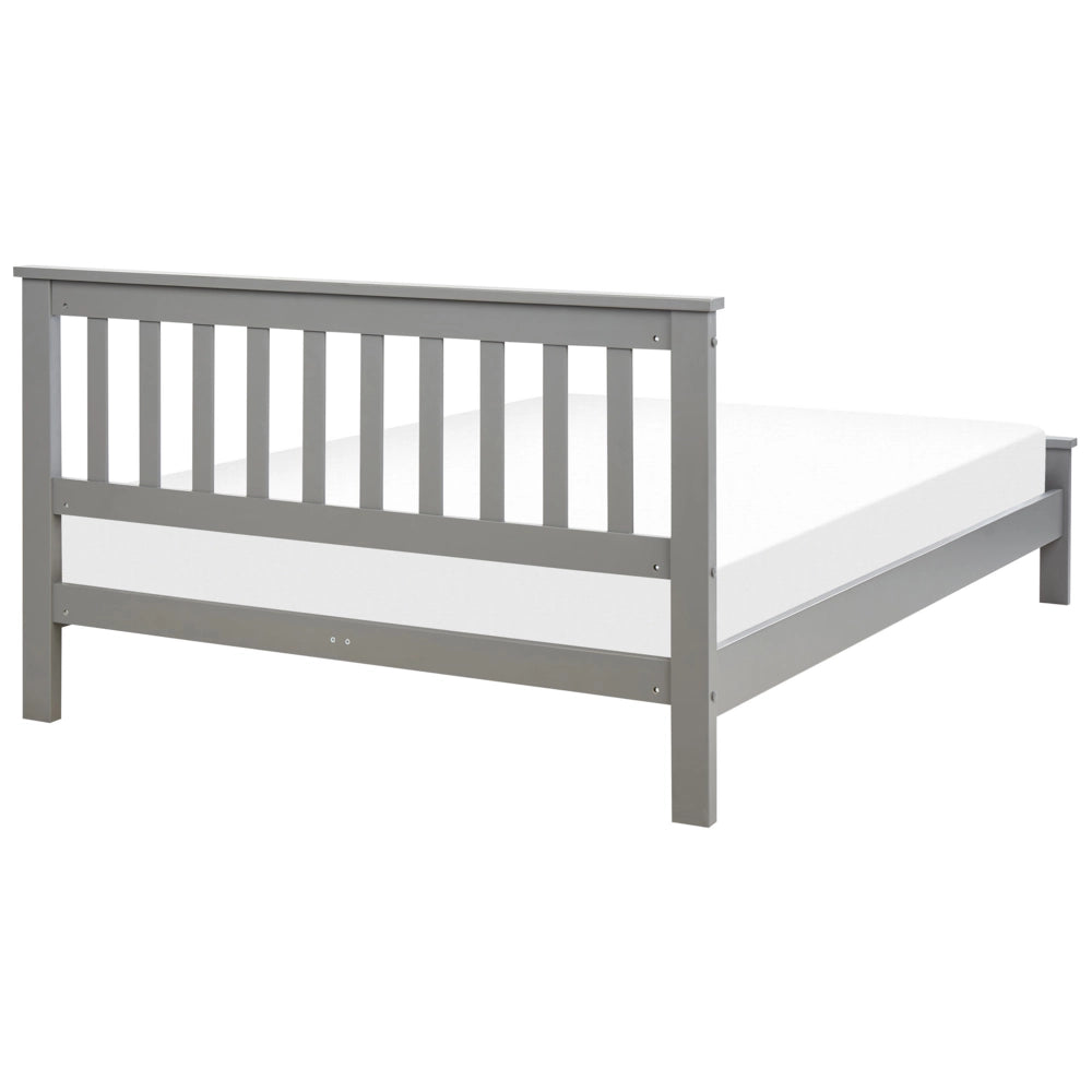 Letto in legno di pino grigio matrimoniale 140 x 200 cm 6 stile scandinavo