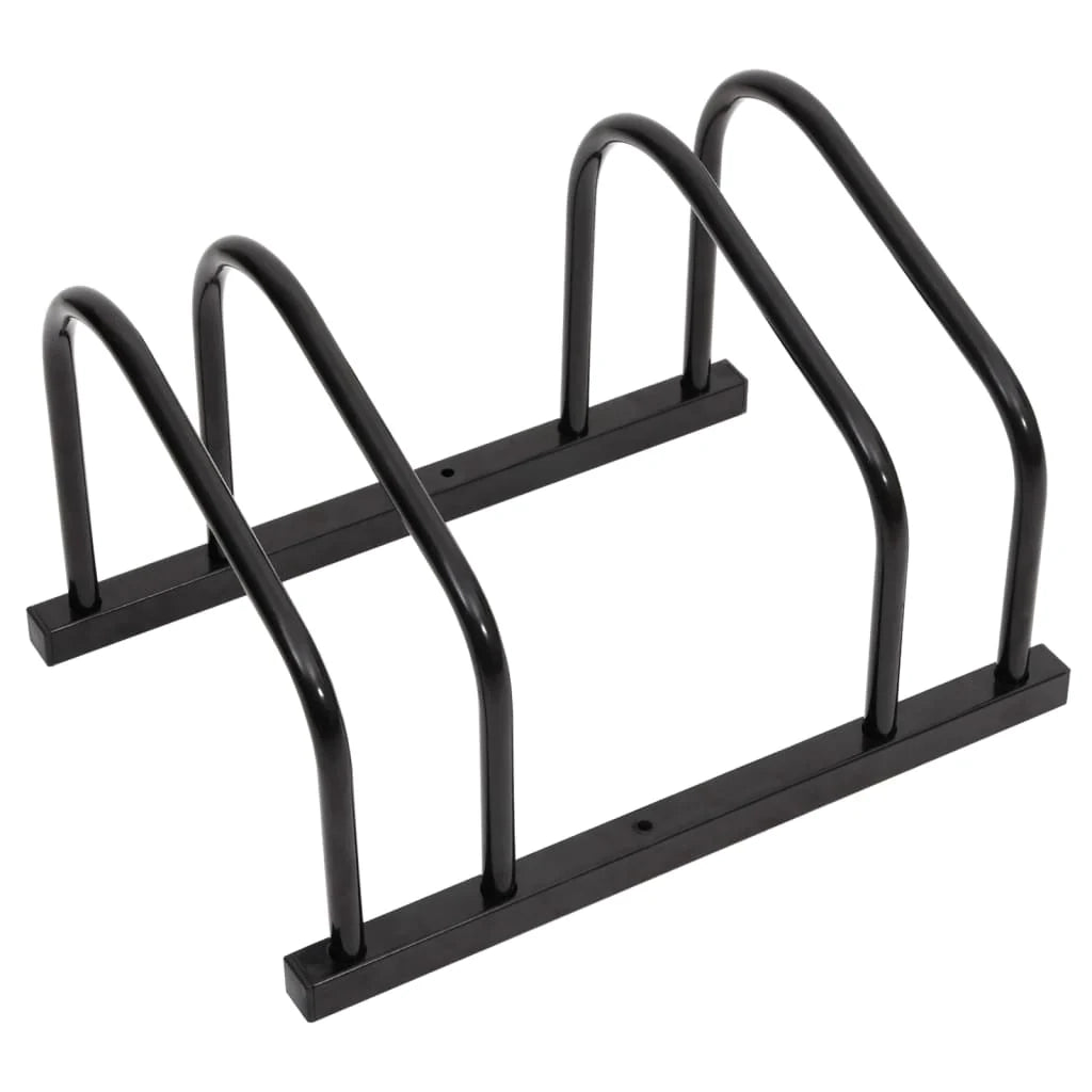 Portabiciclette per 2 biciclette acciaio nero 02_0004582