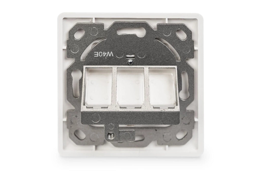Digitus Scatola di derivazione vuota per modulo Keystone, telaio 80 x 80 mm + piastra centrale 50 x 50 mm