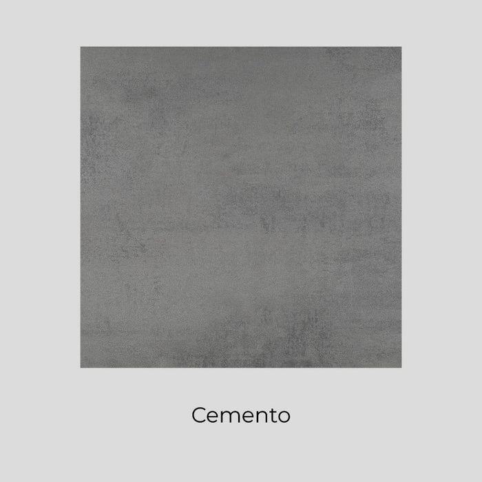 Mobile Lavatoio Vasca Zeus in MineralMarmo Apertura a 2 Ante 77,5x48x84 cm Grigio Cemento