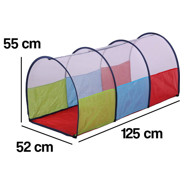 Tunnel ad Arco per Bambini Salvaspazio Pieghevole Gioco per Skills Motorie 125cm