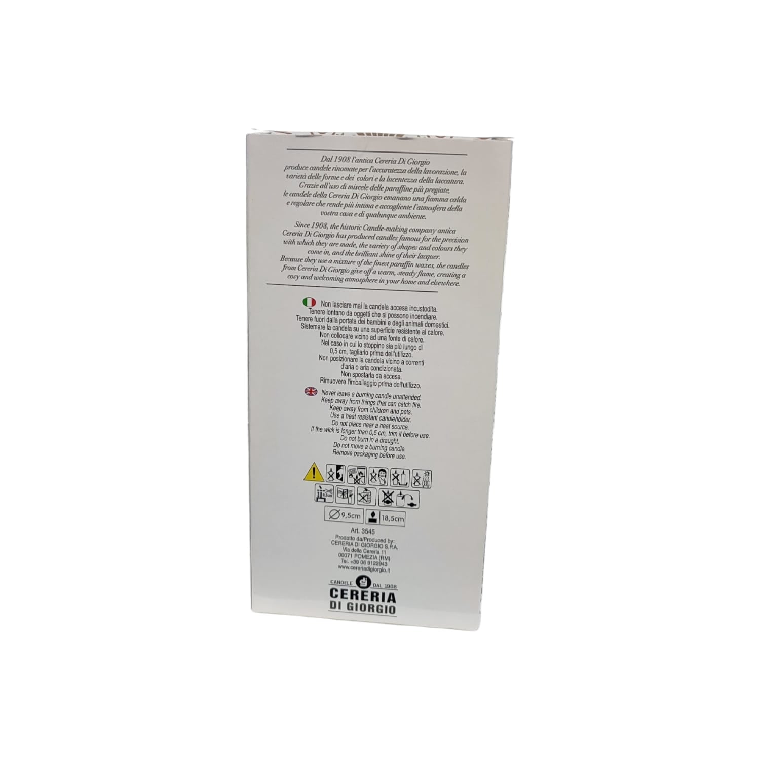 CANDELA ALBERO DI NATALE LACCATA VERDE