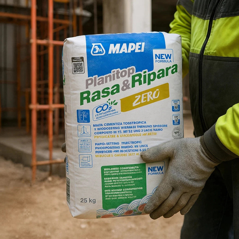 Malta cementizia tissotropica fibrorinforzata planitop rasa ripara r2 zero 5 kg