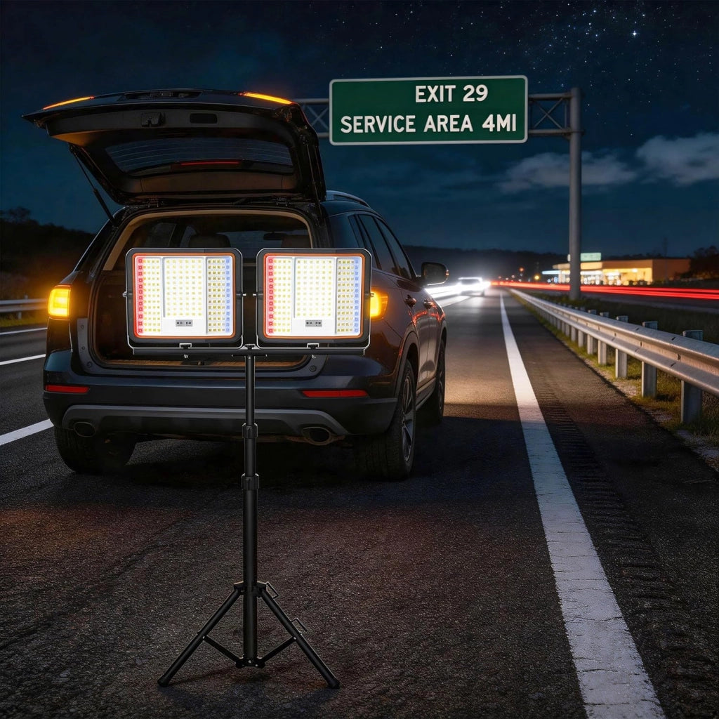 2 faretti a LED da 300 W, 24000 lm, super luminosi, da lavoro ricaricabili, con cavo di ricarica USB‑C da 2 m, per garage, officina o cantiere