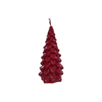 CANDELA ALBERO DI NATALE LACCATA ROSSA