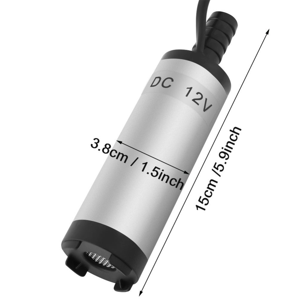 Trade Shop - Pompa Travaso Elettrica Sommersa Aspira Liquidi Acqua Olio Diesel 12v Auto Barca -
