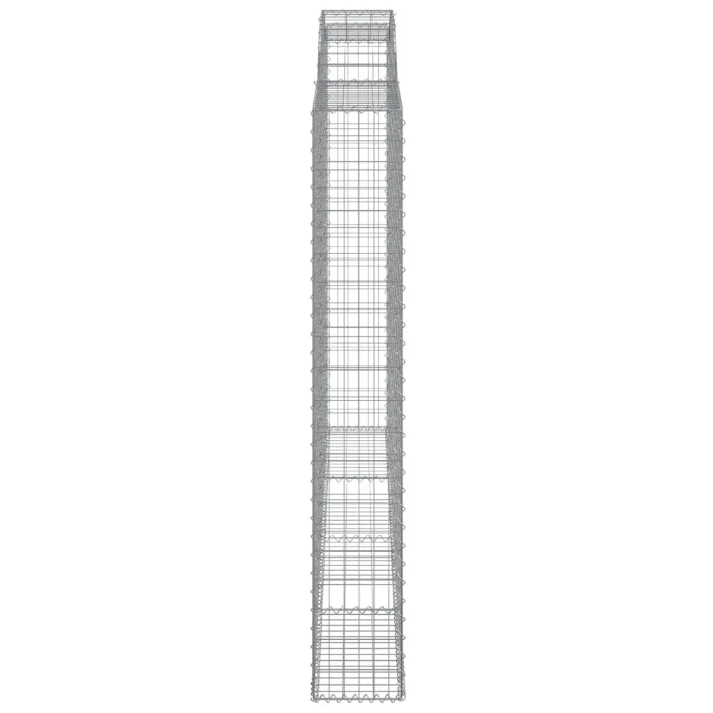 vidaXL Cesti Gabbioni ad Arco 5 pz 300x30x200/220 cm Ferro Zincato