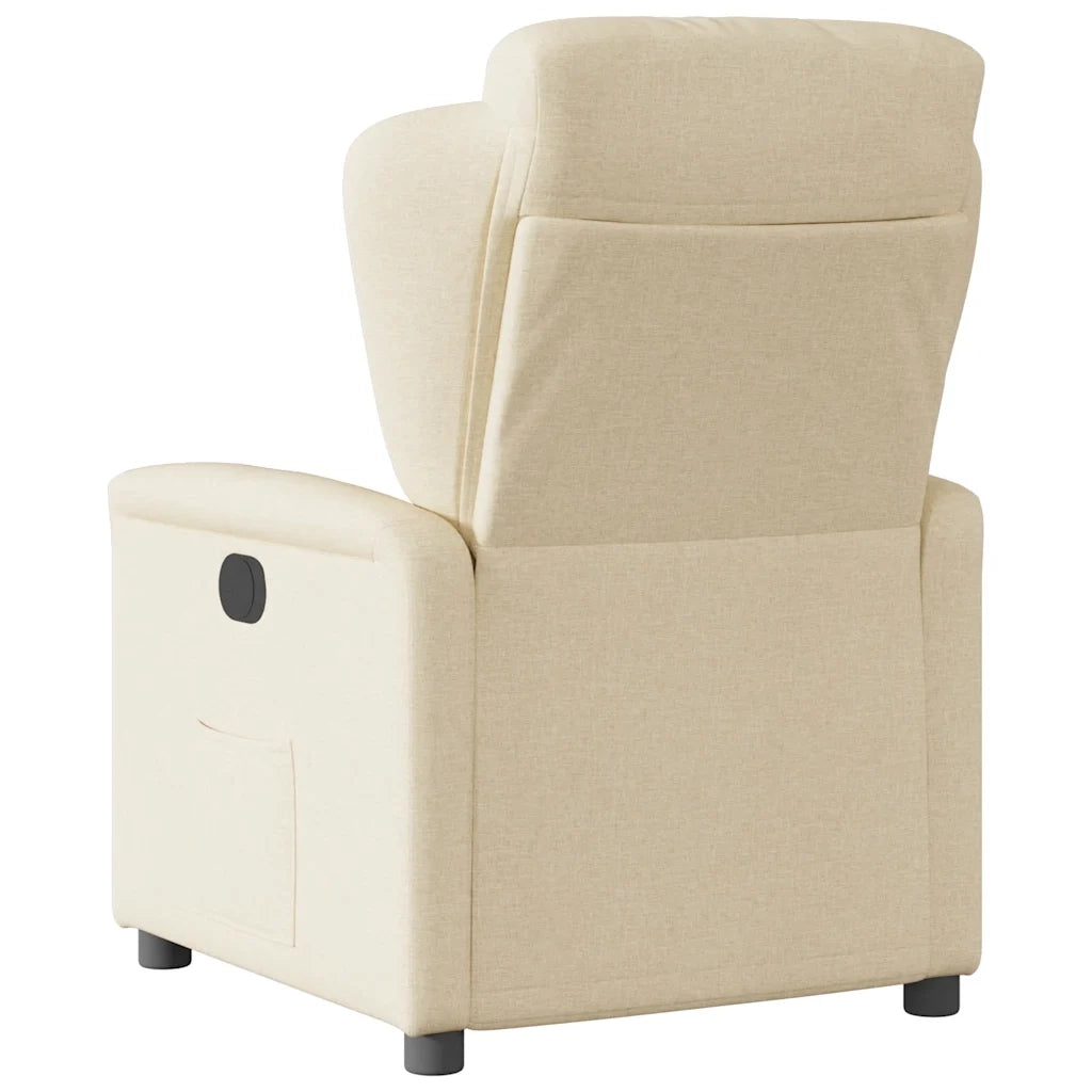 Divano Sedia-Poltrona Reclinabile in Tessuto Crema 599262