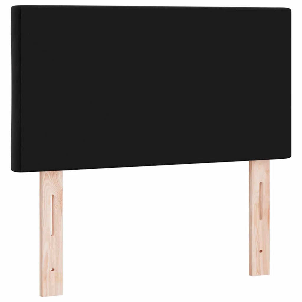 Testiera LED con testiera-Testata con LED-Testiera Decorativa Nero 80 cm Pelle Sintetica