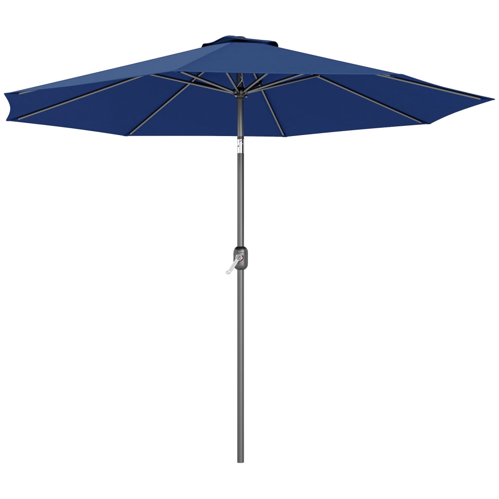 Ombrellone da giardino inclinabile ? 3 m ¨C zephmum ¨C blu metallo poliestere