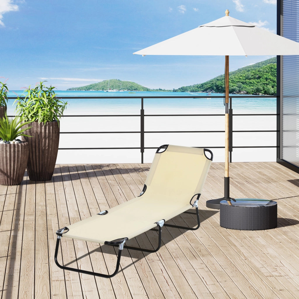Lettino prendisole con schienale regolabile in acciaio per giardino e balcone blu