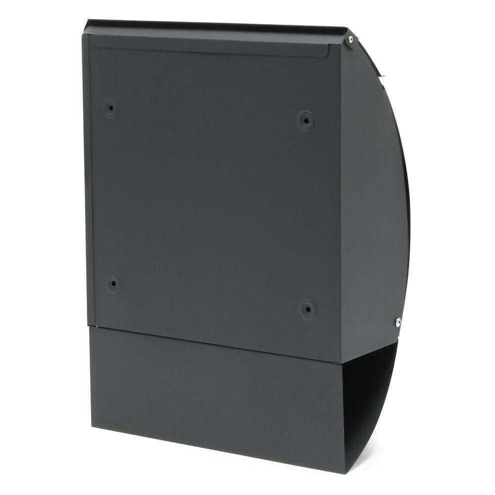 Cassetta postale/portagiornali di design da parete acciaio zincato antracite 16_0000078