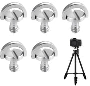 Set di viti a D-ring a schermo da 5 - Viti in acciaio inossidabile - Viti a camera 1/4 pollici - Viti universali - Compatibili con reflex digitali - Sicure e multifunzionali