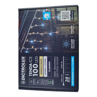 Tenda Luminosa 100 LED Bianco Caldo con Flash Bianco Freddo 5m Esterno IP44