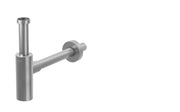 Sifone per lavabo e bidet del bagno, modello minimal in acciaio inox 304 - cromato Colore: Acciaio spazzolato