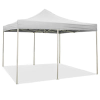 Gazebo Richiudibile Pieghevole 3x6m in Acciaio e PVC Impermeabile Bianco
