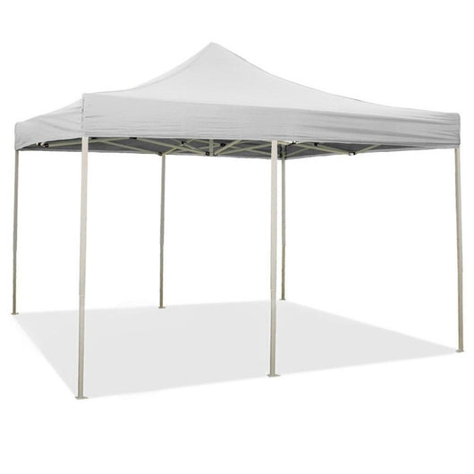 Gazebo Richiudibile Pieghevole 3x6m in Acciaio e PVC Impermeabile Bianco