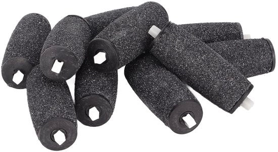 Pedicure a rotella 10 pezzi - Rotella sostitutiva per raschiatrice - Disegno curvo - Strumento per levigare - Rimuove la pelle morta - Particelle microabrasive - Rotella per pedicure