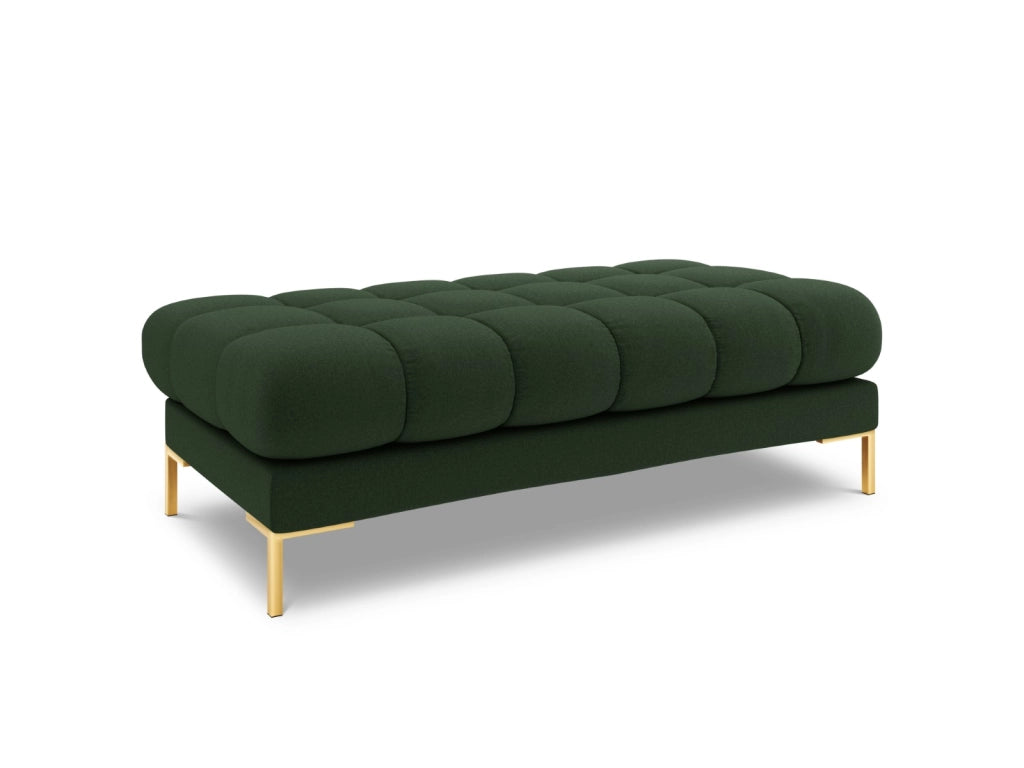 Cosmopolitan Design - Panca "Bali" 2 posti in tessuto strutturato verde scuro 