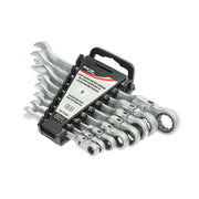 Set 8 chiavi combinate con cricchetto Snodate CrV 8-22 mm Breckner Germany