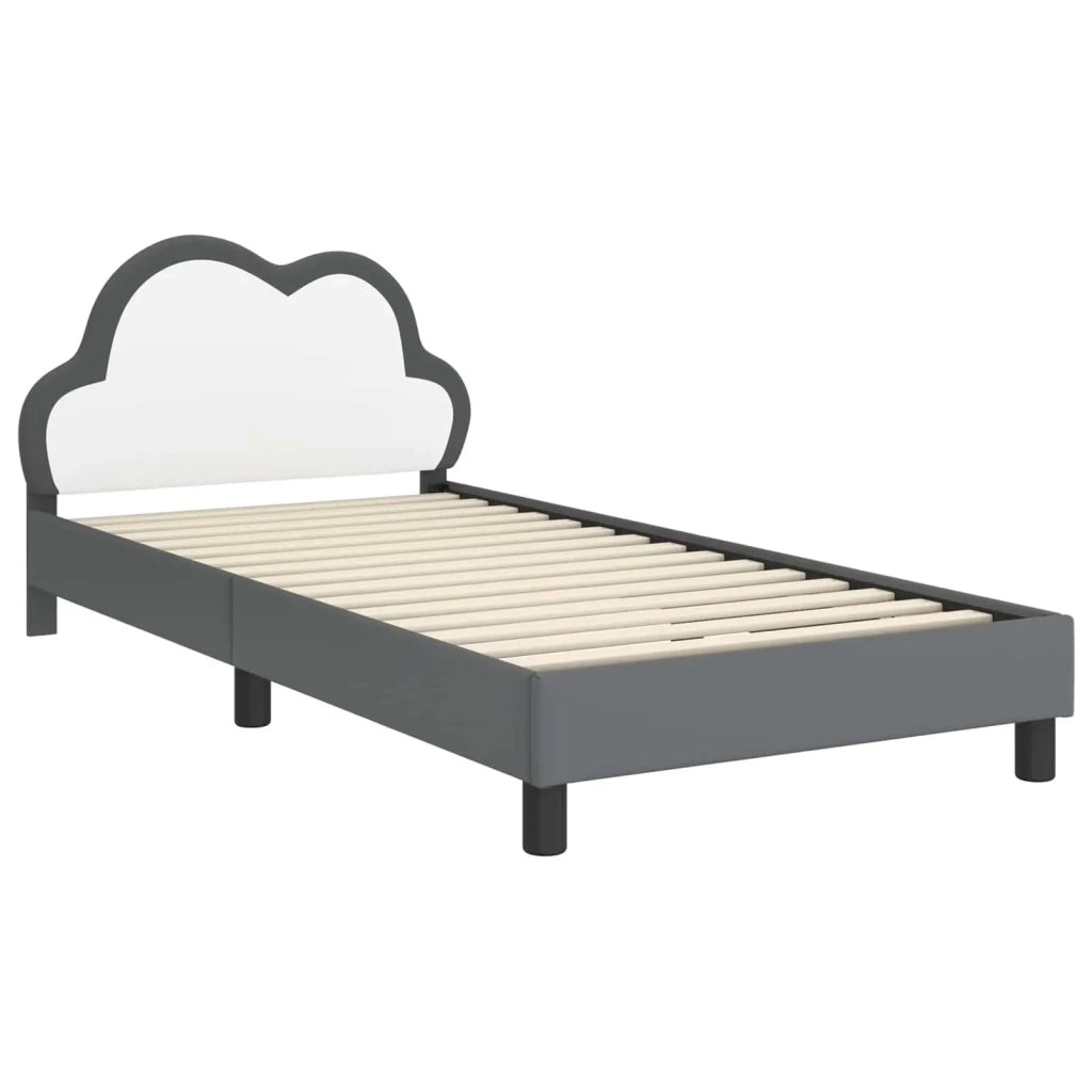 Struttura letto bambini con testata Grigio Chiaro 80 x 200 cm