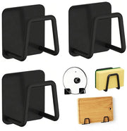 Sostegno in acciaio inossidabile - 3 pezzi - 4,5*4,5*4 cm - Per l'appoggio di lavandini, coperchi, taglieri, ecc. - Senza fori necessari - Solido e duraturo - Sostegno per asciugare - Sostegno di stoccaggio per la cucina senza fori