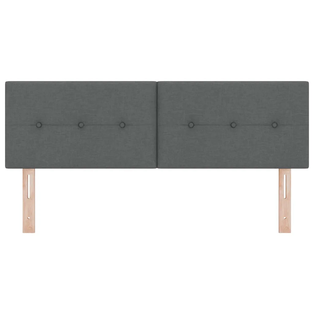 Testiera LED con strisce LED Grigio scuro 160 cm Tessuto 3338136