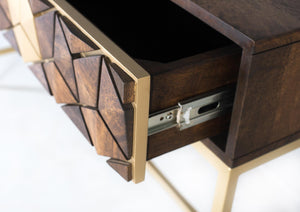 Consolle massello di mango e metallo