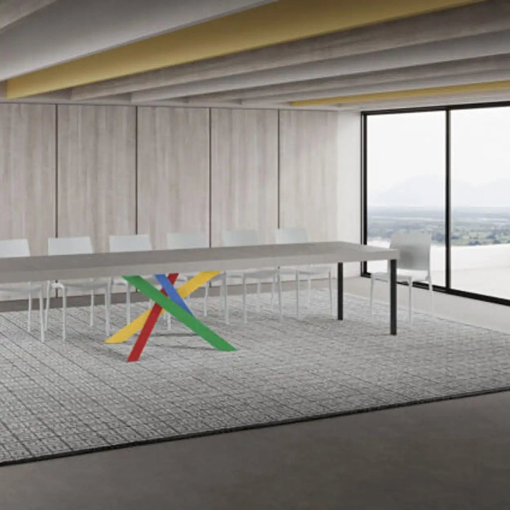 Tavolo allungabile 180/440x90 cm Volantis Premium cashmere gambe multicolore 4/B