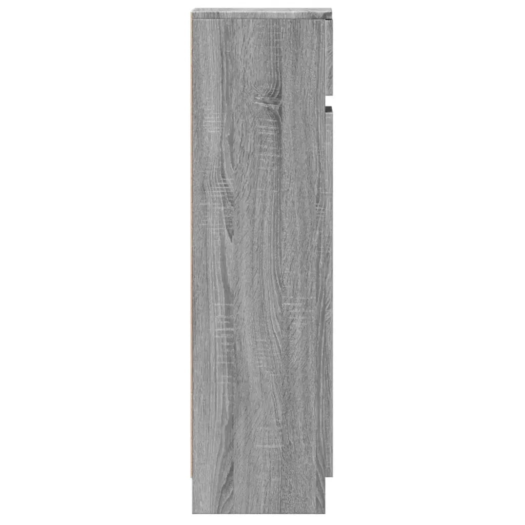 Scarpiera-Scaffale per scarpe Grigio Sonoma 100,5x28x100 cm in Legno Multistrato