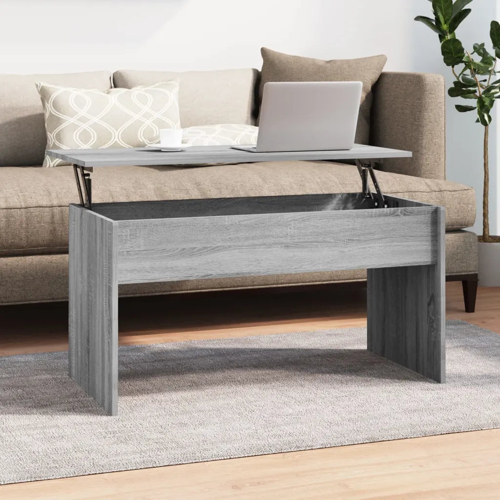 Tavolino Grigio Sonoma 102x50,5x52,5 cm in Legno Multistrato 819285