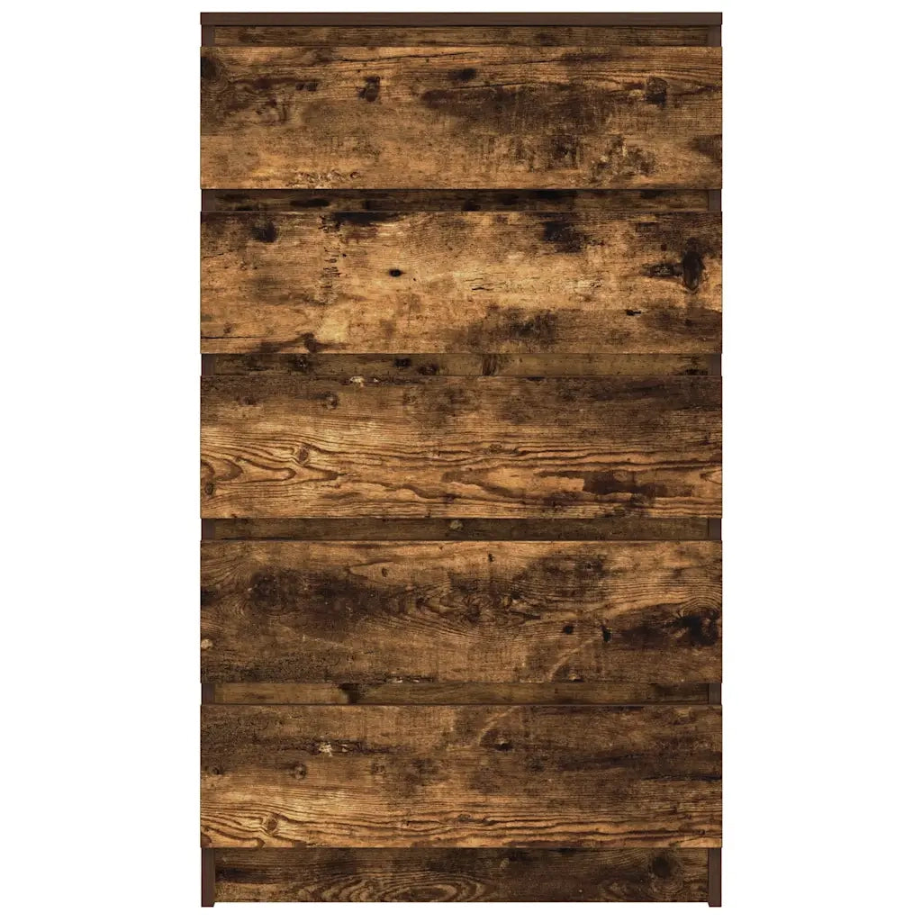 Cassettiera Rovere Fumo 60x36x103 cm in Legno Multistrato 823021