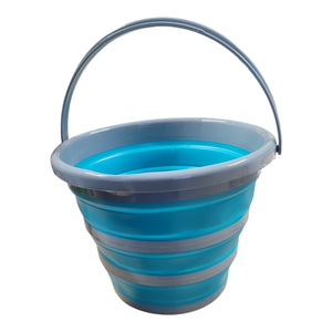 SECCHIO PIEGHEVOLE MULTIFUNZIONE 10L GRIGIO/BIANCO - GRIGIO/BLU