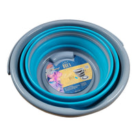 SECCHIO PIEGHEVOLE MULTIFUNZIONE 10L GRIGIO/BIANCO - GRIGIO/BLU