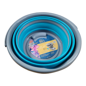 SECCHIO PIEGHEVOLE MULTIFUNZIONE 10L GRIGIO/BIANCO - GRIGIO/BLU