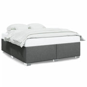 Letto matrimoniale | Letto per adulti | Giroletto senza Materasso Grigio Scuro 200x200 cm Tessuto
