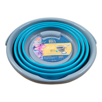 SECCHIO PIEGHEVOLE MULTIFUNZIONE 10L GRIGIO/BIANCO - GRIGIO/BLU