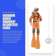 Decorazione per acquario - Figura subacquea ornamentale - Materiale PVC duraturo - Resistentente all'alghe - Maniglia regolabile - Adatto a tutti gli acquari - Decorazione per acquario