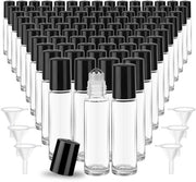 Set di flaconi in vetro per oli essenziali con beccuccio per versare - resistenti all'usura - formato di viaggio - per aromaterapia - alta qualità
