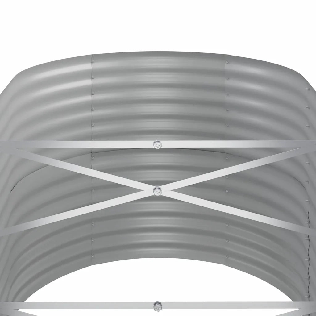 Letto Giardino Acciaio Zincato 152x80x68 cm Grigio 318949