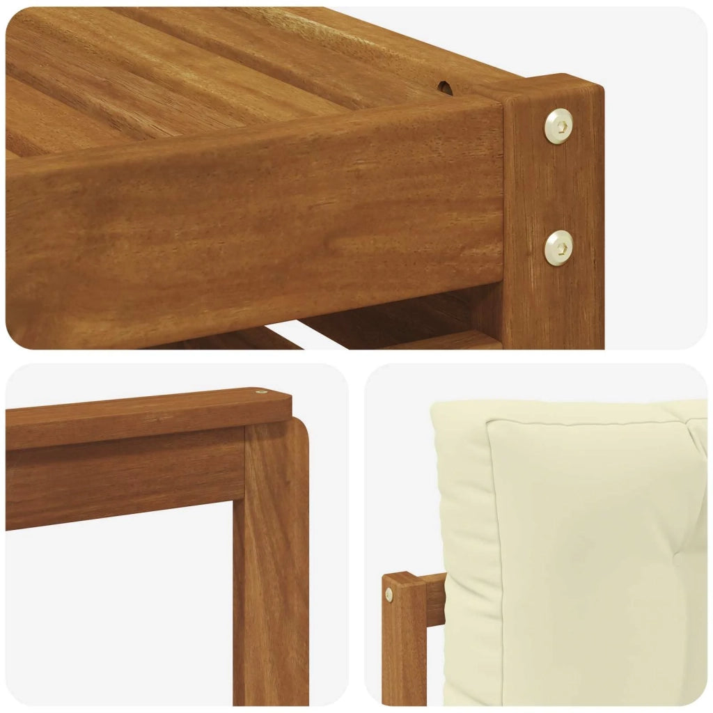 Set di divani da esterno con cuscino 7 pcs Naturale e Crema 3373765