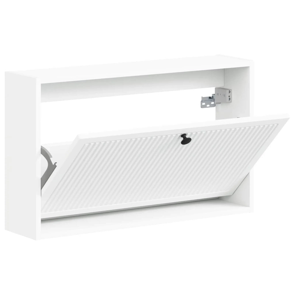 Mobiletto per Scarpe da Muro EDE 71 x 17 x 43 cm Bianco 895965