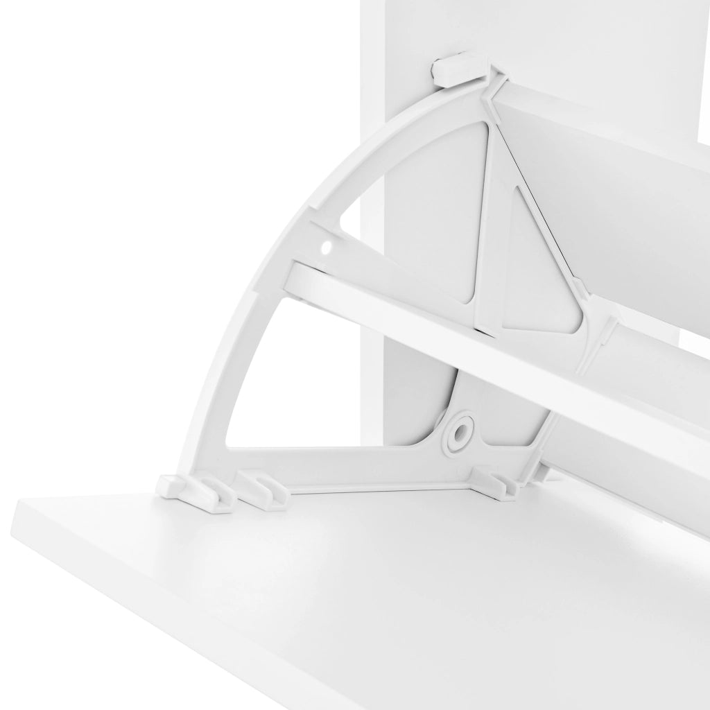 Scarpiera stretta con 3 ante a ribalta, mobile scarpe bianco per ingresso e soggiorno, 76x23x118 cm