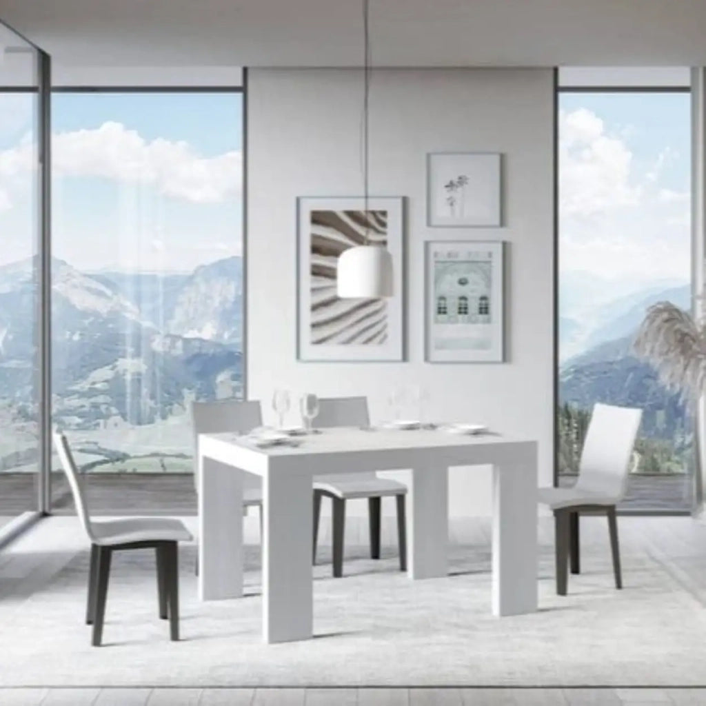 Tavolo allungabile 130/234x90 cm Roxell Premium colore bianco frassino