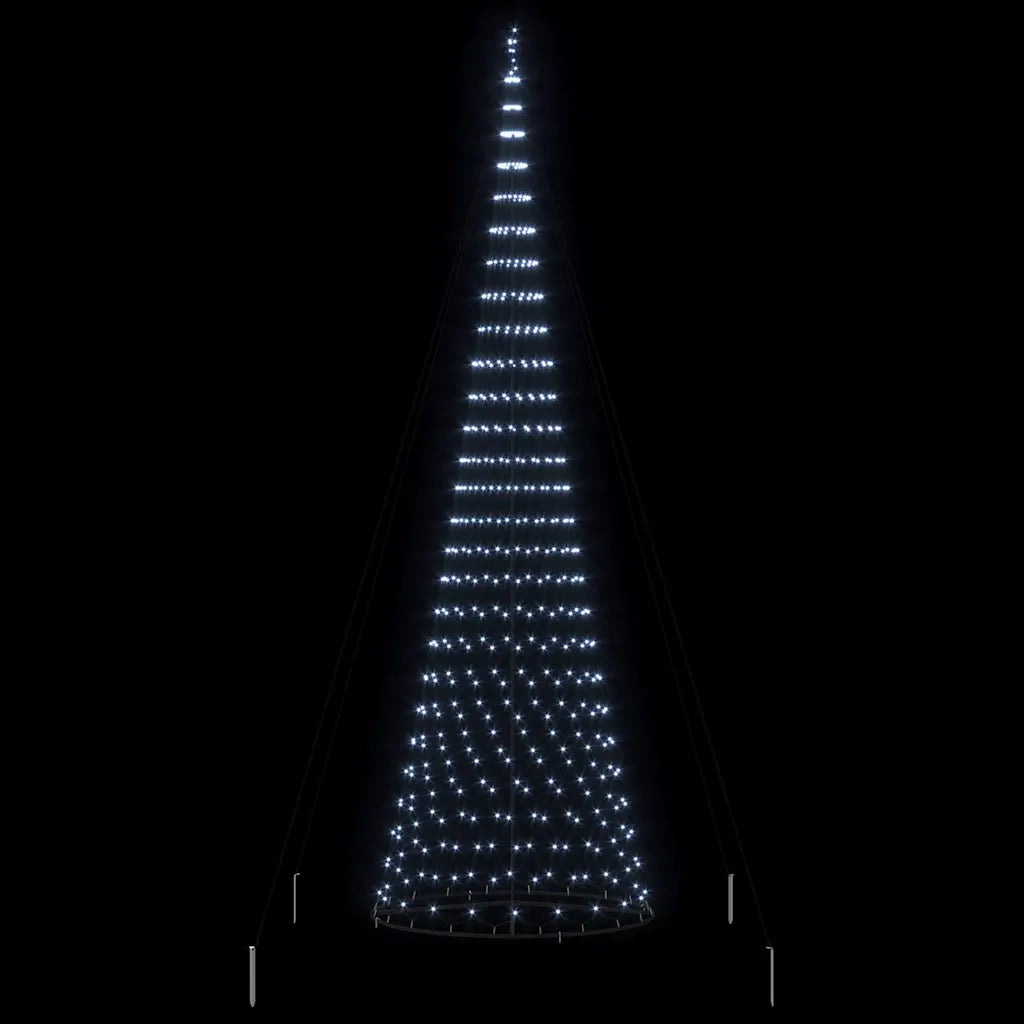 Albero di Natale LED con 555 LED Bianco freddo 500 cm Metallo
